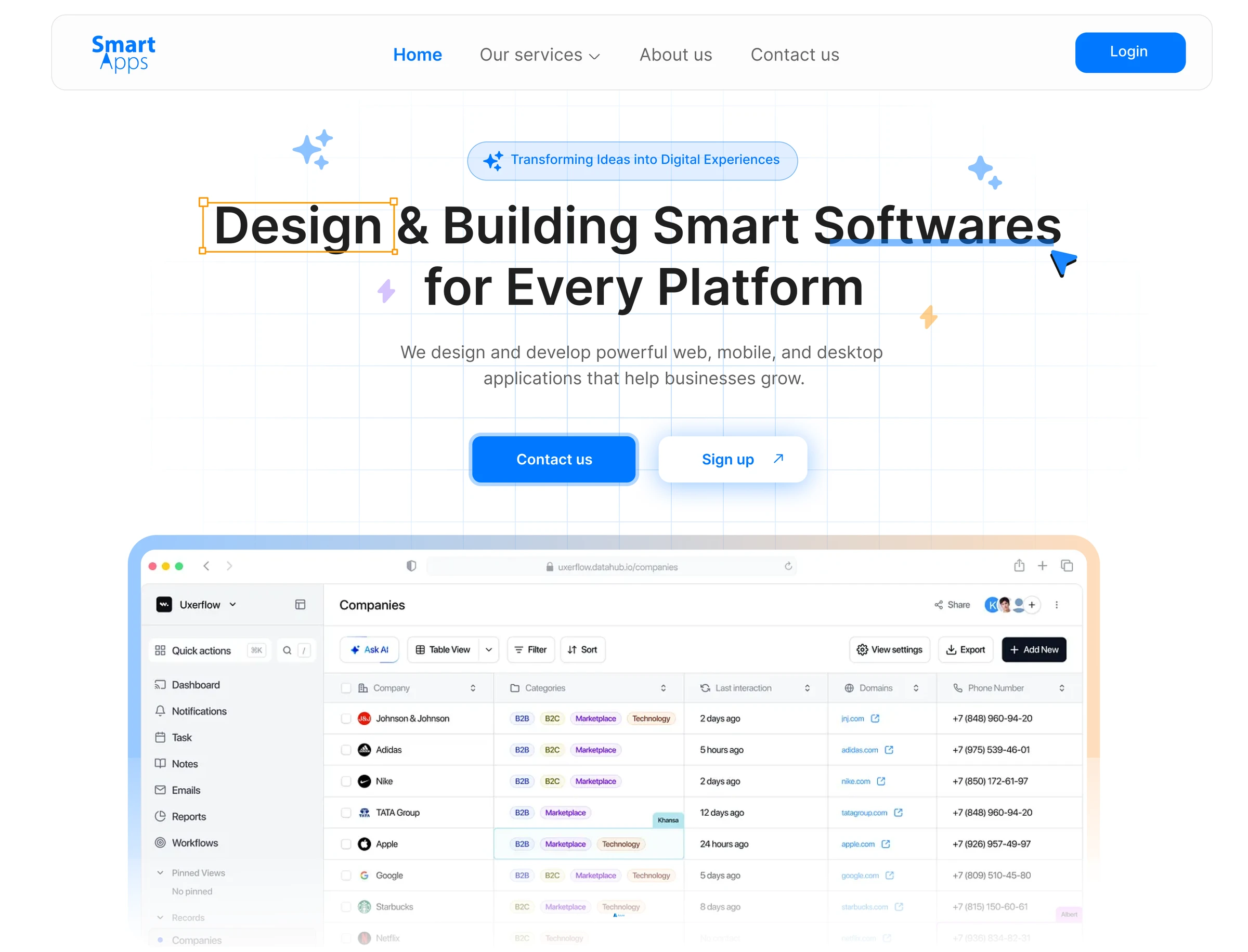 Smart Apps Website